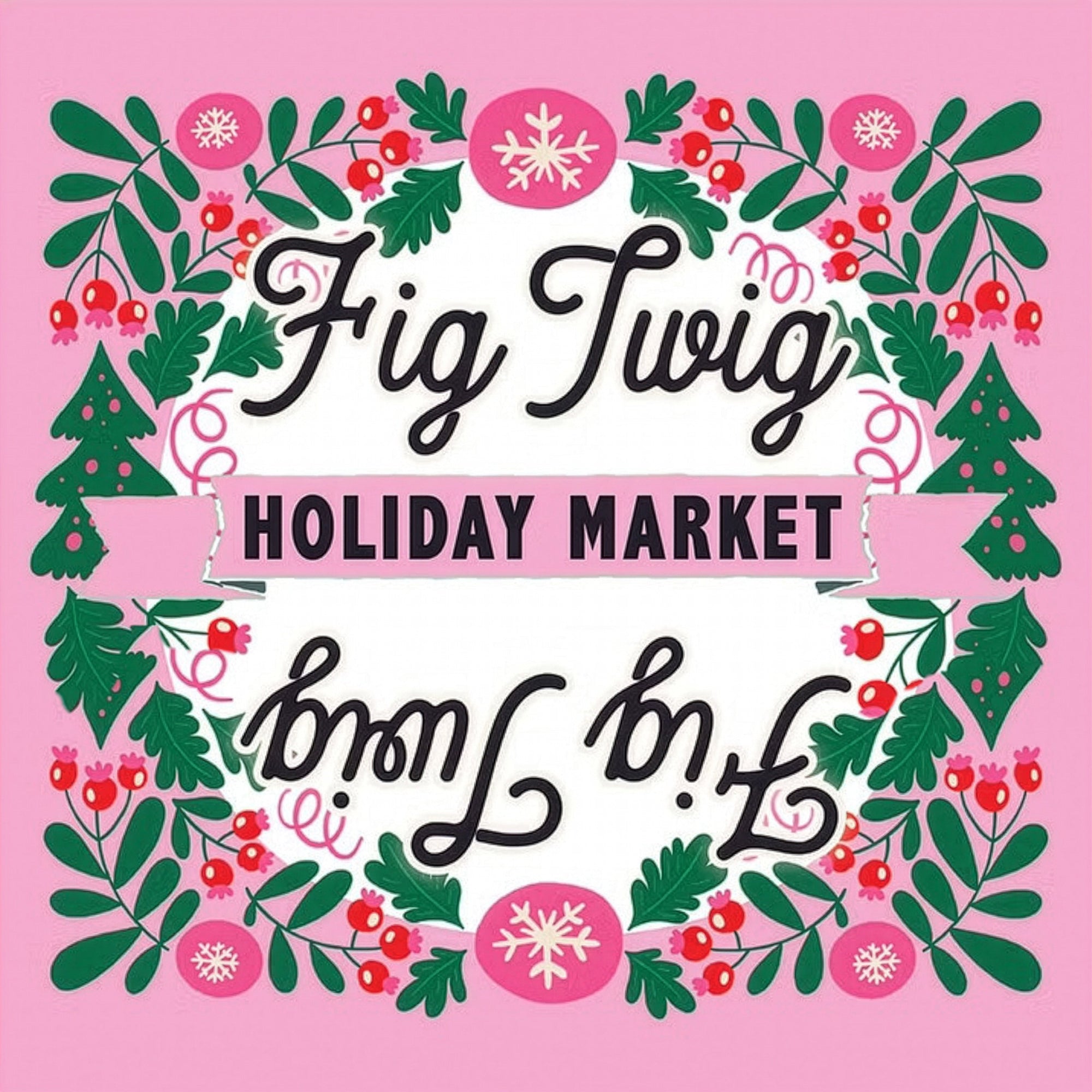fig and twig holiday market banner