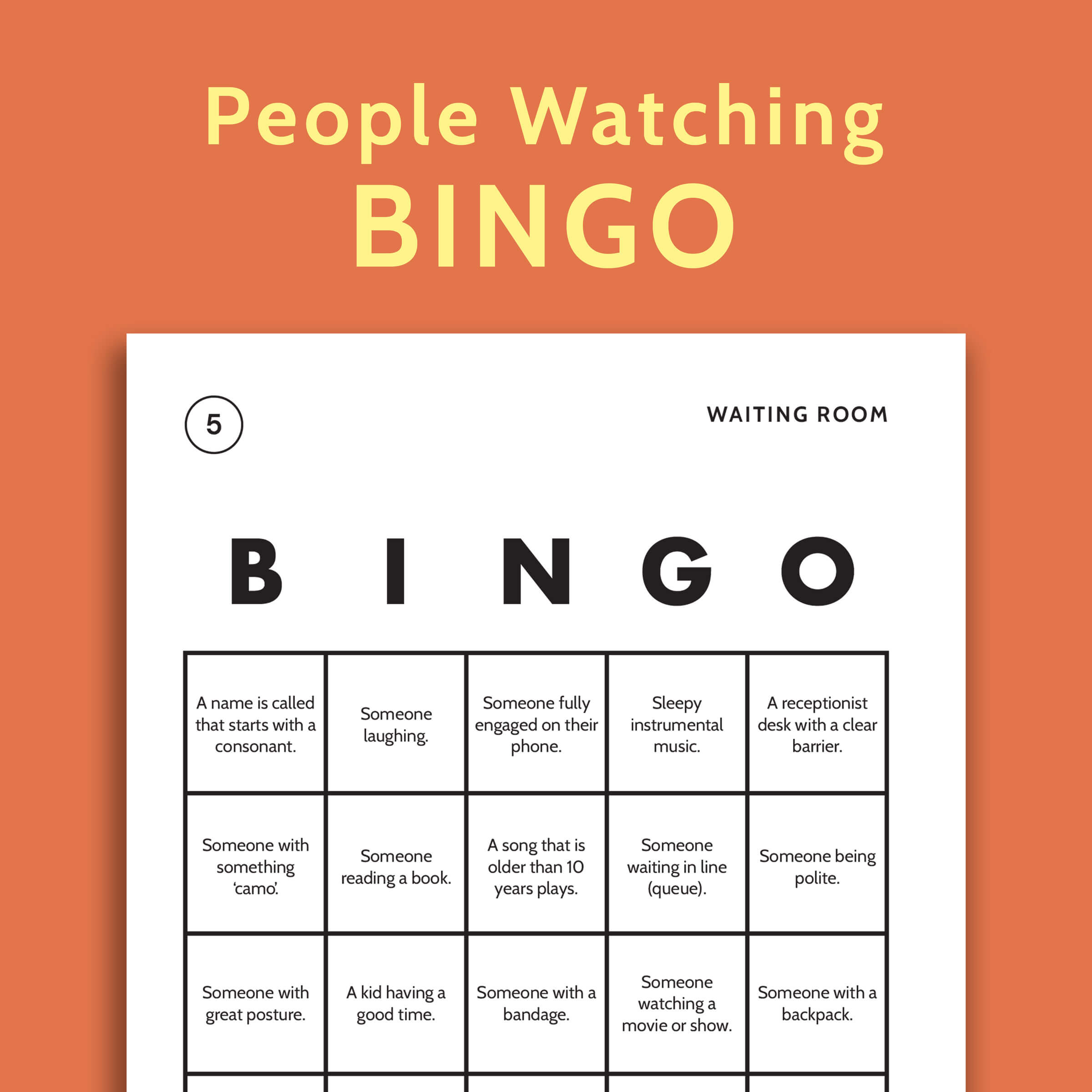 People Bingo Cards People Bingo Cards