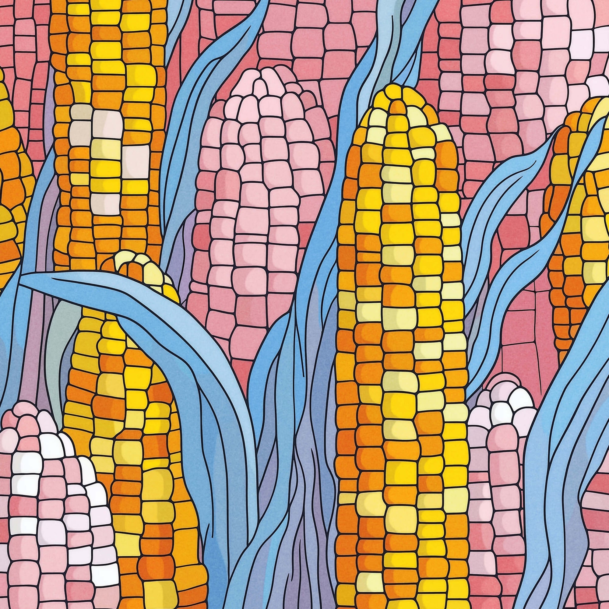 Abstract corn illustration