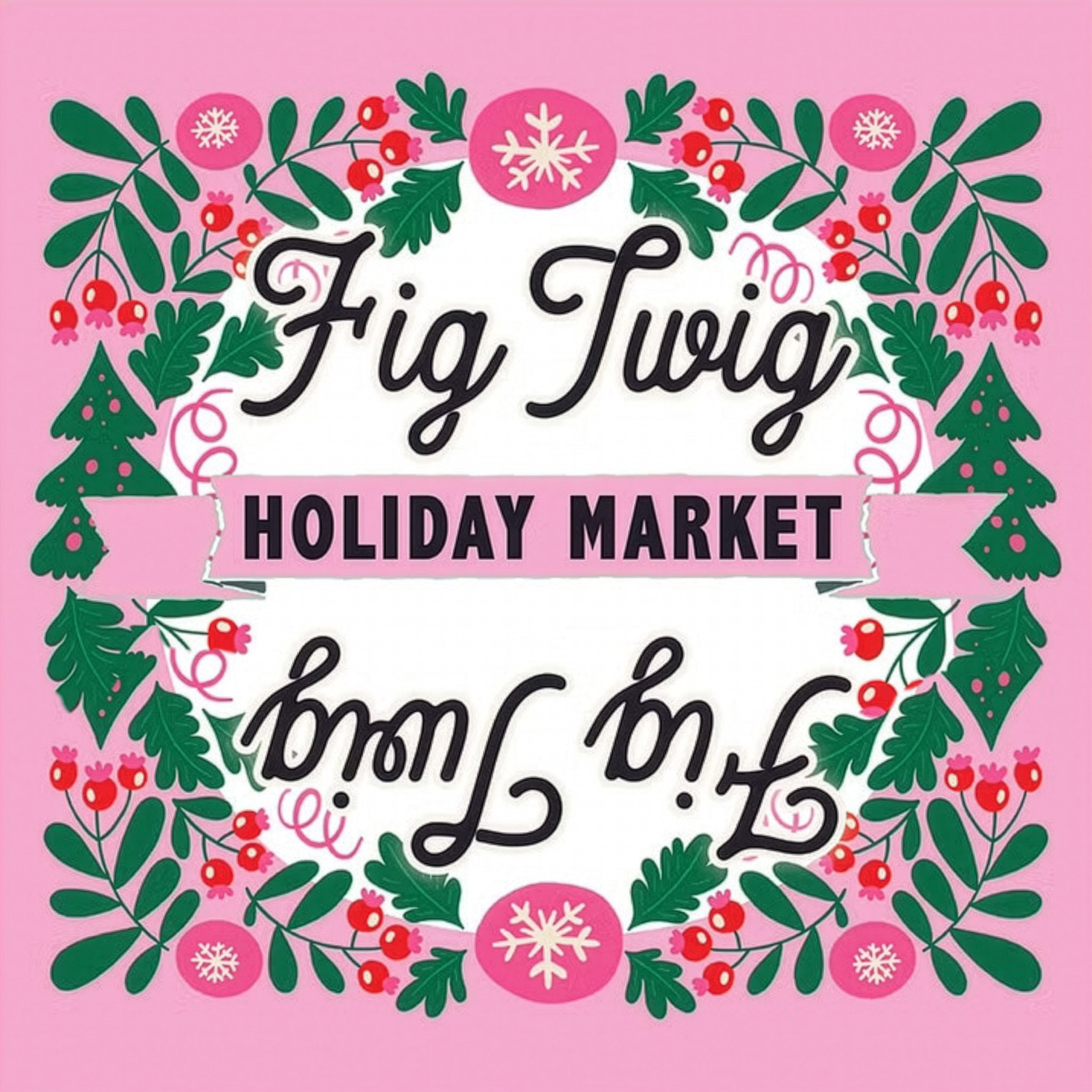 fig and twig holiday market banner
