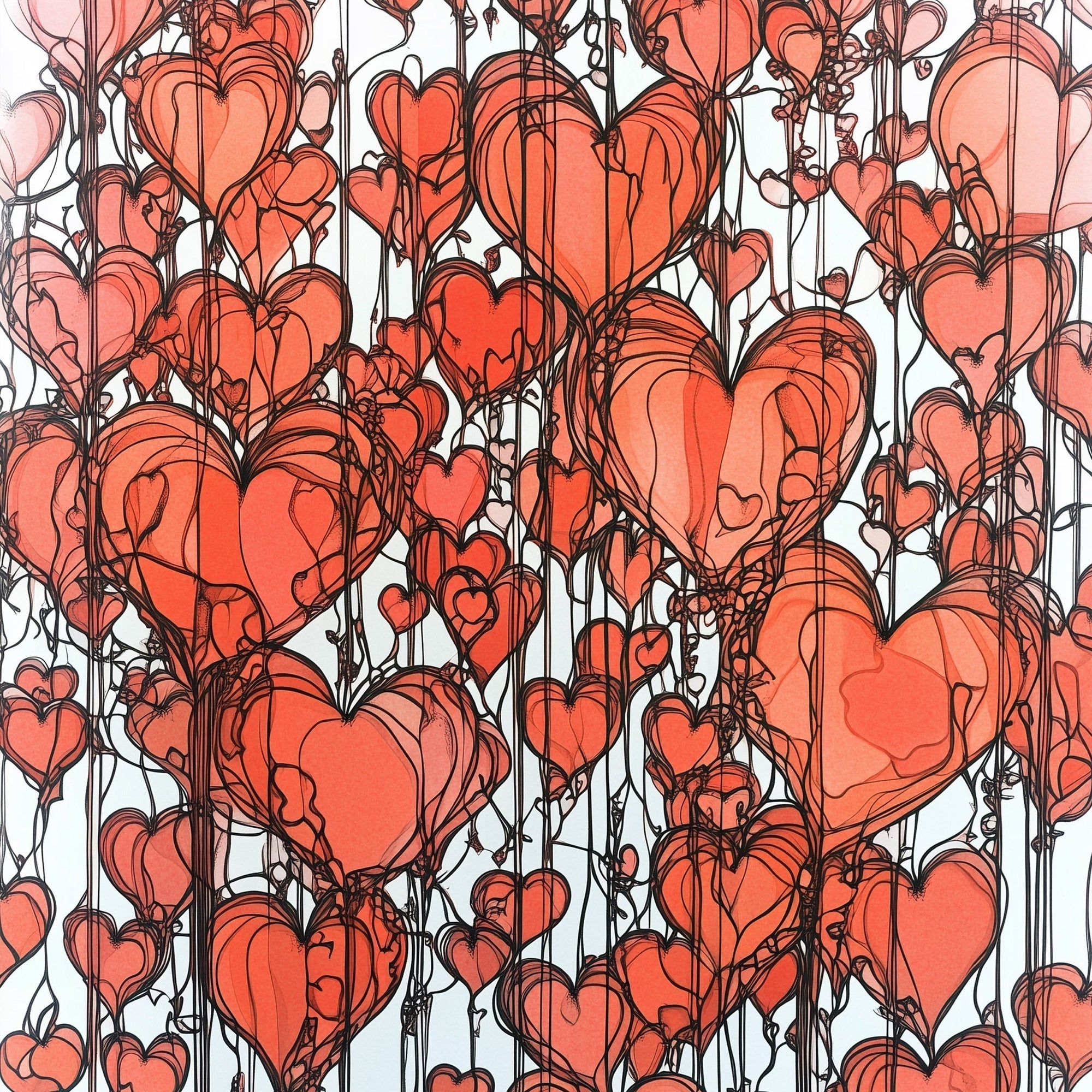 valentine's day trivia illustration of hearts