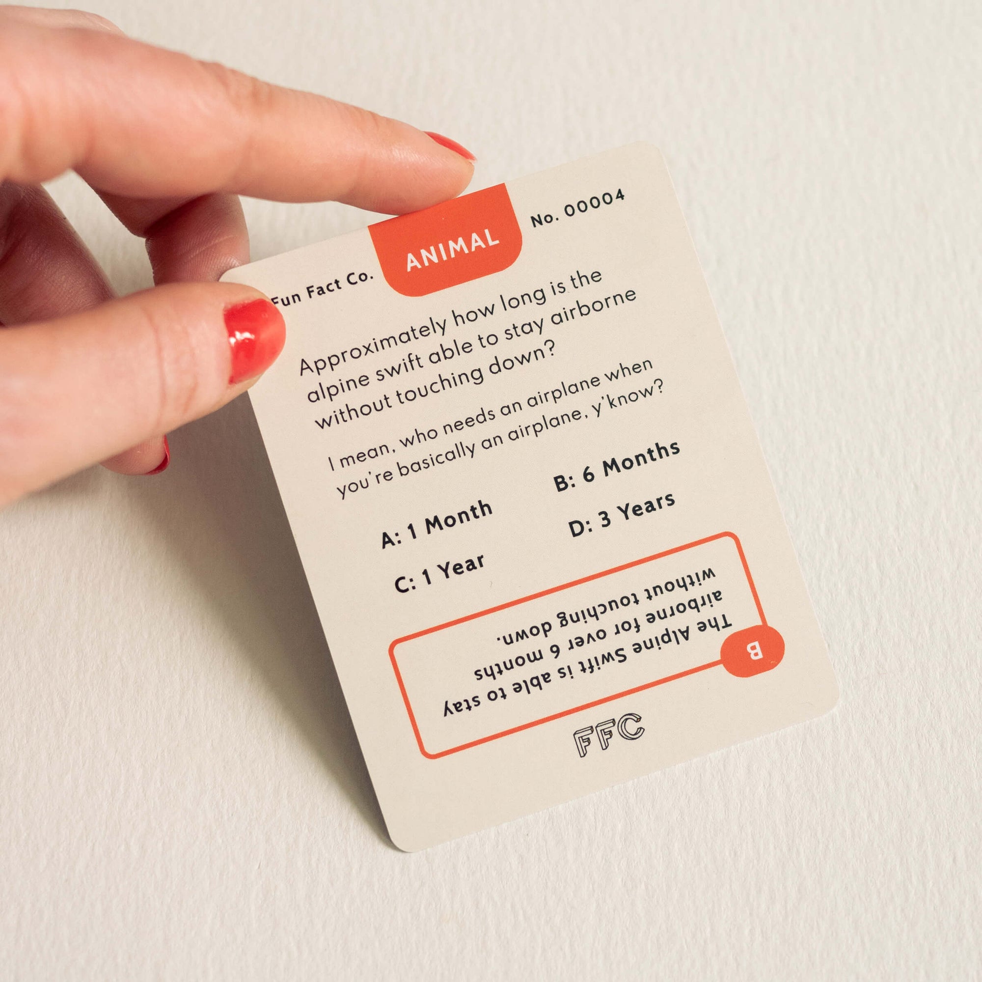 The ultimate trivia game - card prompt close up