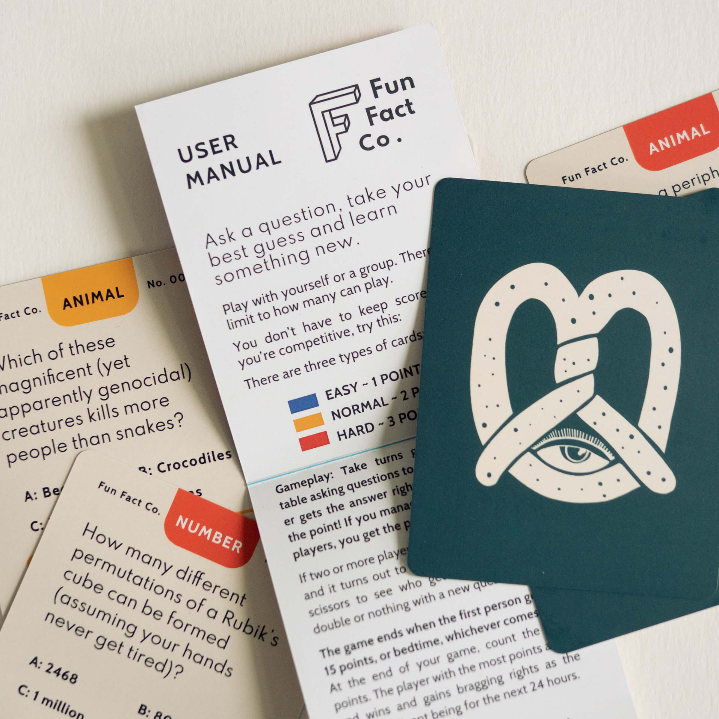Fun Fact Trivia Deck Card Game - Instruction Booklet - Fun Fact Co.