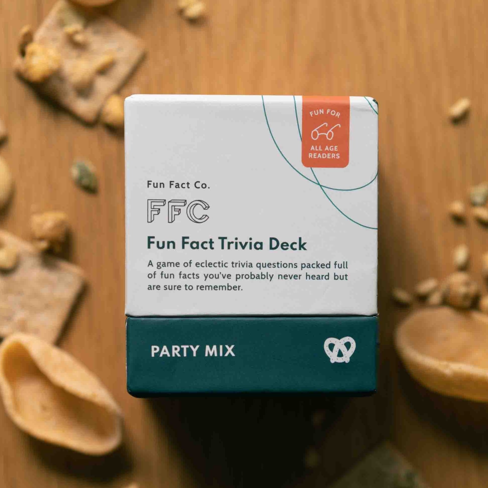 Party Mix Card Game displayed on a table during game night