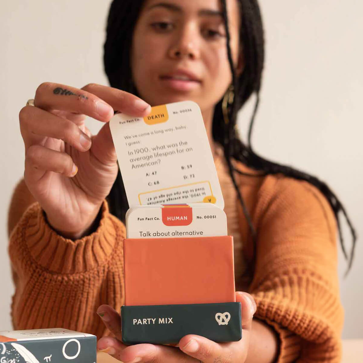Adult playing card game trivia