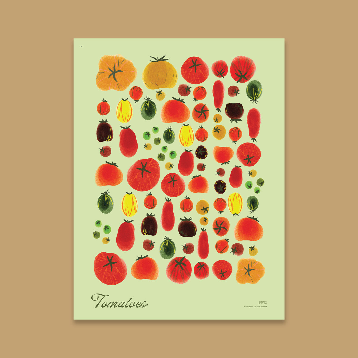 Green Tomato Family Reunion Print
