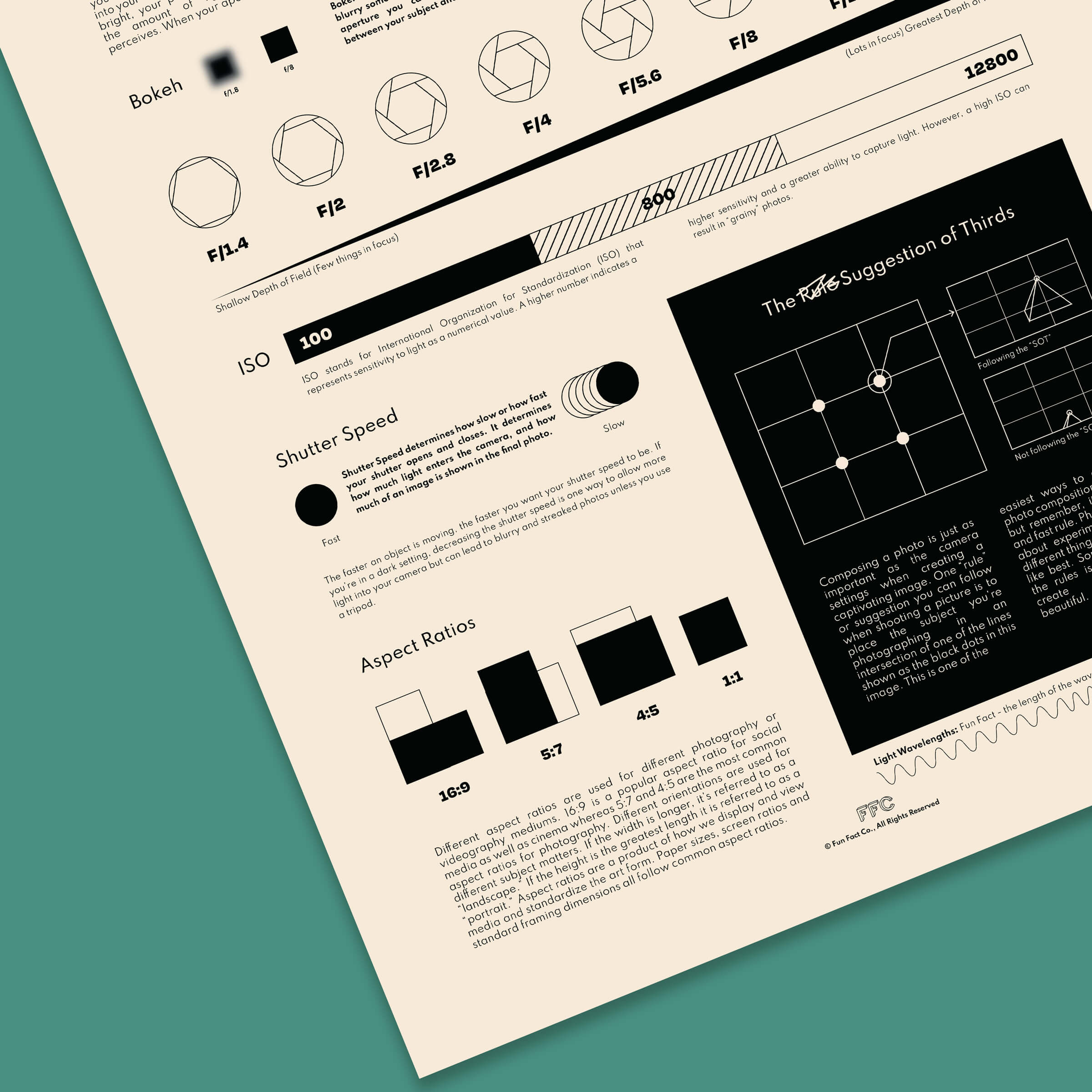 Photography Fun Facts Infographic Chart Print - Close Up