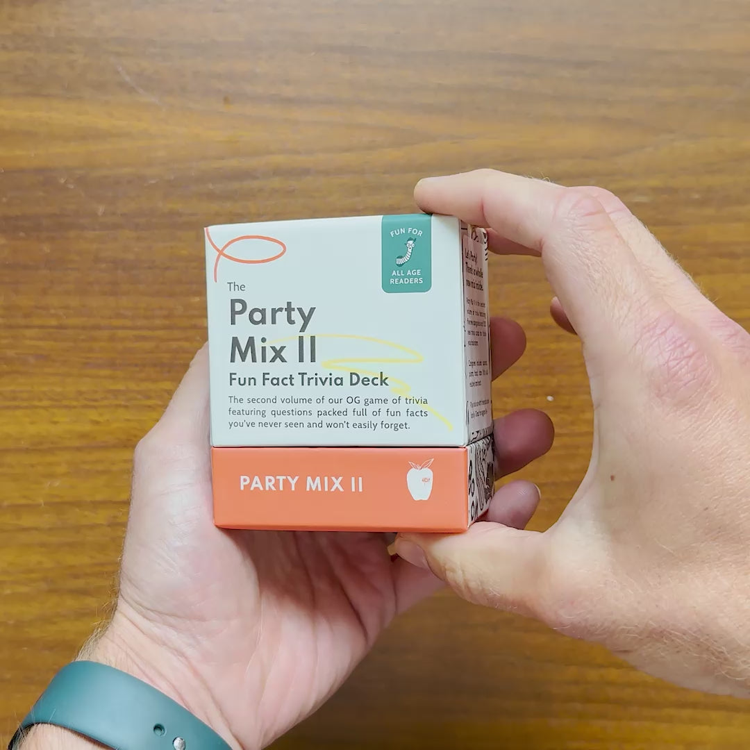 party mix 2 trivia deck unboxing video