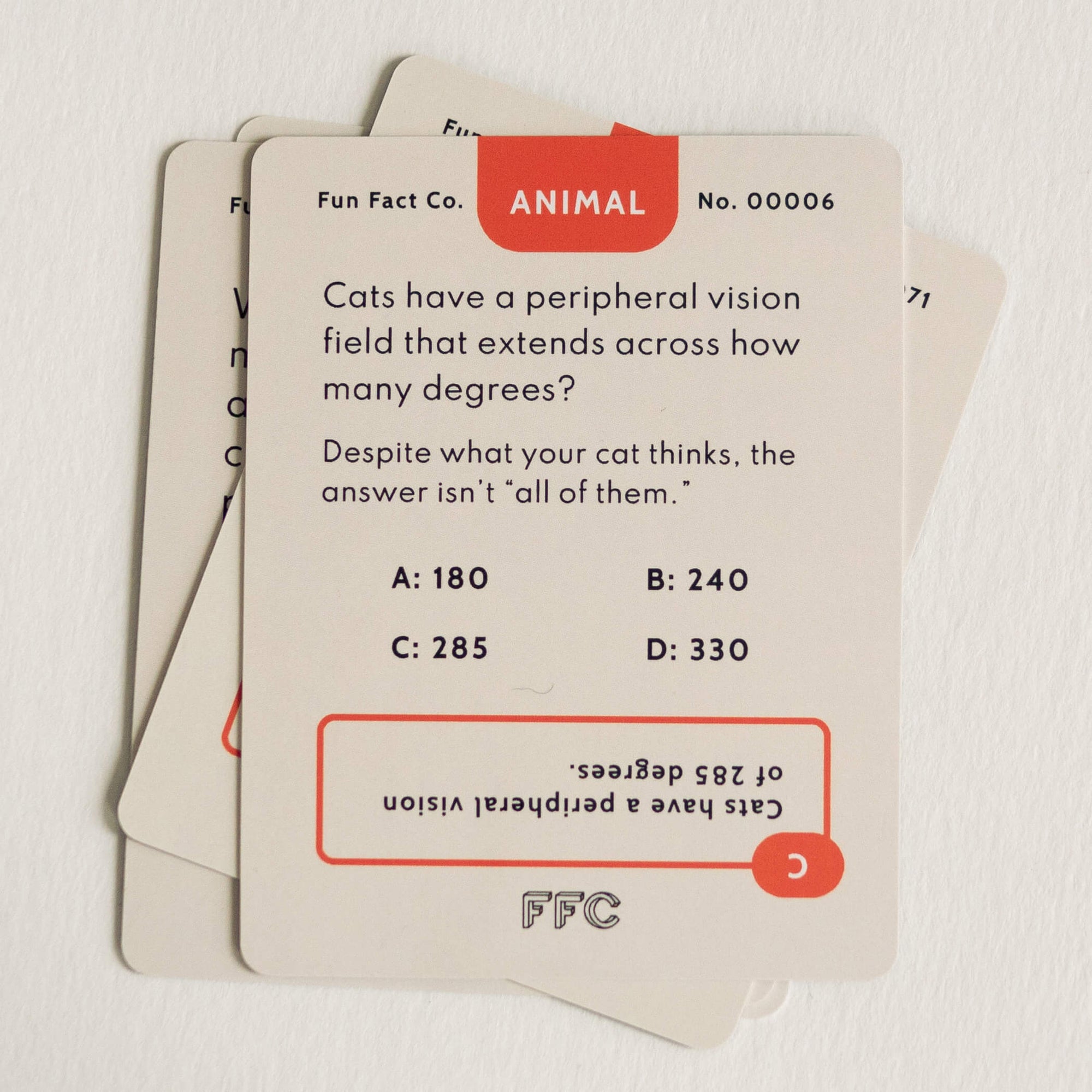trivia card face example question